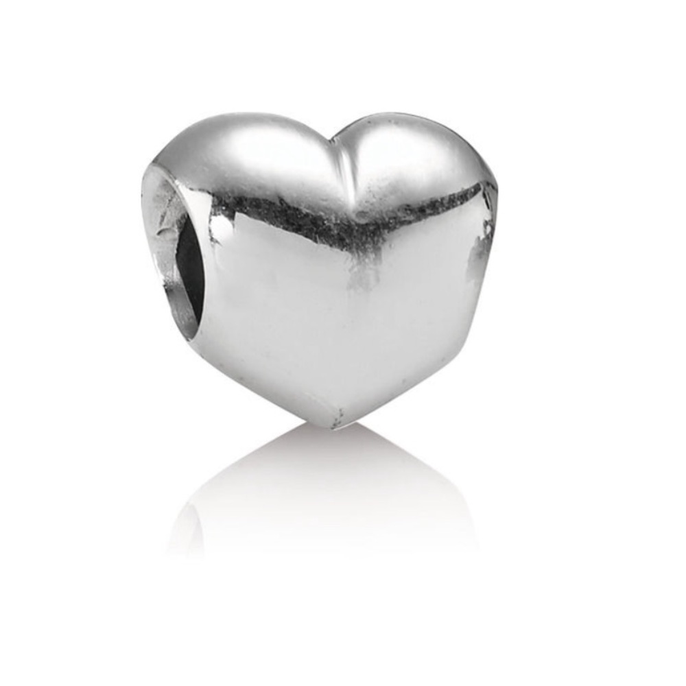 Pandora Smooth Heart Charm Rare Retired